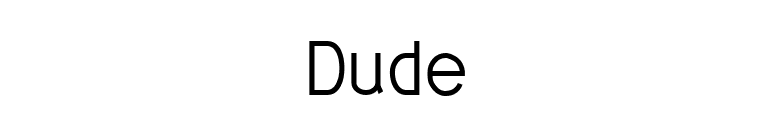 Dude font preview