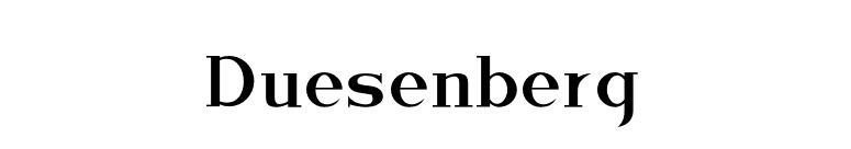 Duesenberg font preview