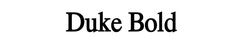 Duke Bold font preview