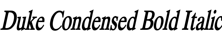 Duke Condensed Bold Italic font preview