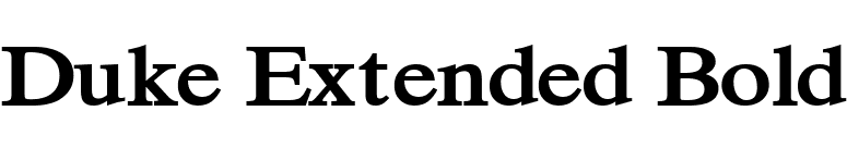 Duke Extended Bold font preview
