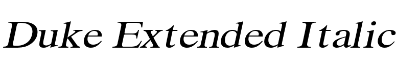 Duke Extended Italic font preview