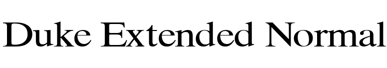 Duke Extended Normal font preview