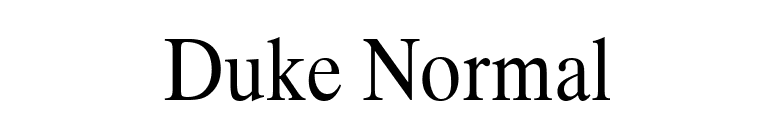 Duke Normal font preview