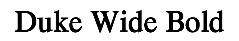 Duke Wide Bold font preview