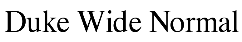 Duke Wide Normal font preview