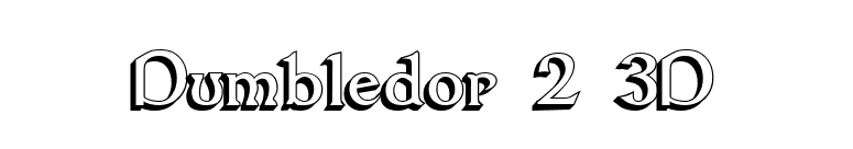 Dumbledor 2 3D font preview