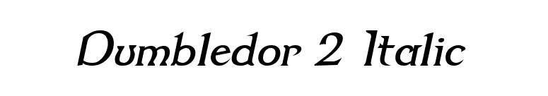 Dumbledor 2 Italic font preview