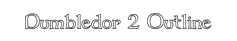 Dumbledor 2 Outline font preview