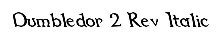 Dumbledor 2 Rev Italic font preview
