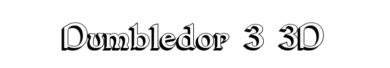 Dumbledor 3 3D font preview