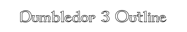 Dumbledor 3 Outline font preview