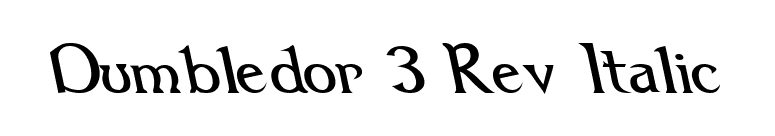 Dumbledor 3 Rev Italic font preview