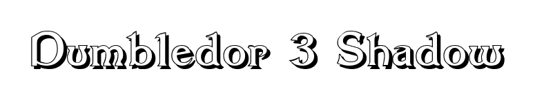 Dumbledor 3 Shadow font preview