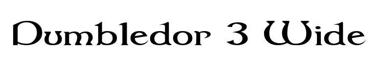 Dumbledor 3 Wide font preview