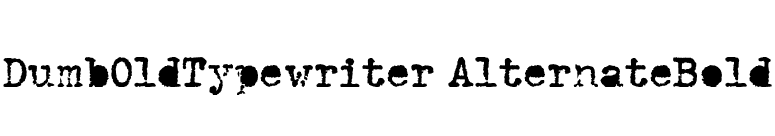 DumbOldTypewriter AlternateBold font preview