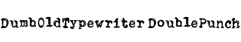 DumbOldTypewriter DoublePunch font preview