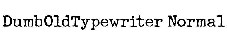 DumbOldTypewriter Normal font preview