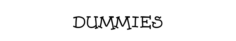 Dummies font preview