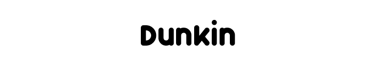 Dunkin font preview