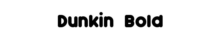 Dunkin Bold font preview