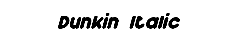 Dunkin Italic font preview