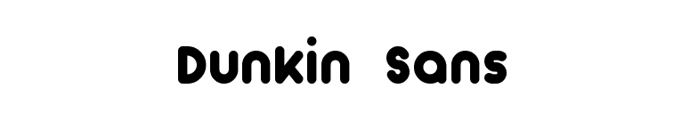 Dunkin Sans font preview