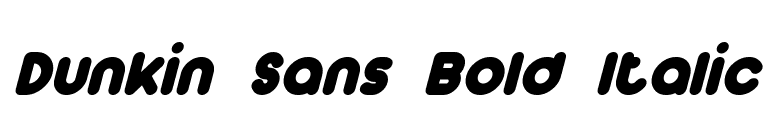 Dunkin Sans Bold Italic font preview