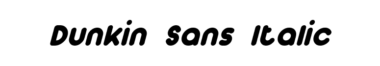 Dunkin Sans Italic font preview