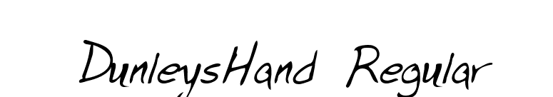 DunleysHand Regular font preview