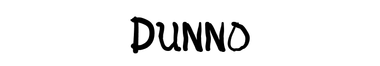 Dunno font preview