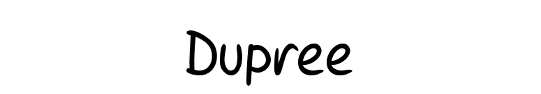 Dupree font preview
