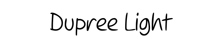 Dupree Light font preview