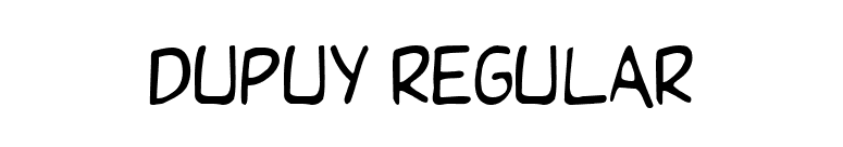 Dupuy Regular font preview