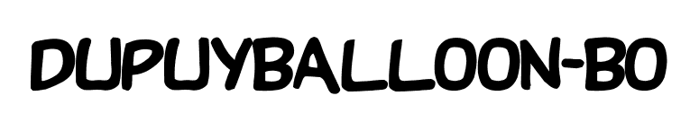 DupuyBALloon-Bo font preview
