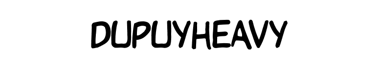 DupuyHeavy font preview