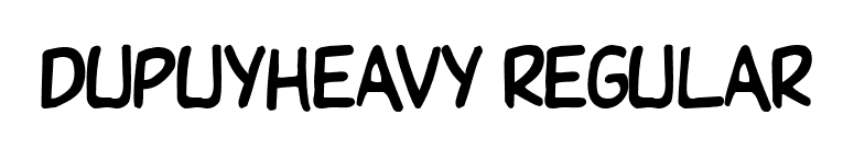 DupuyHeavy Regular font preview