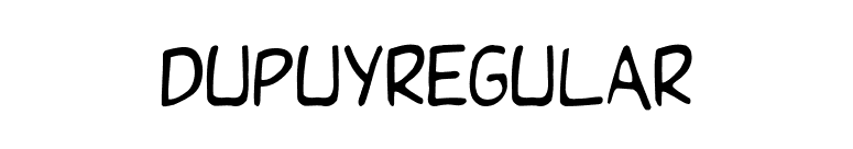 DupuyREGular font preview