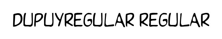 DupuyREGular Regular font preview
