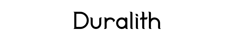 Duralith font preview