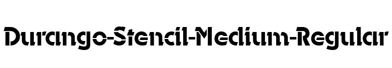 Durango-Stencil-Medium-Regular font preview