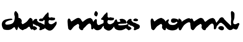 Dust Mites Normal font preview