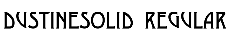 DustineSolid Regular font preview