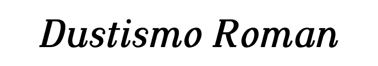 Dustismo Roman font preview