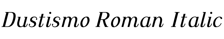 Dustismo Roman Italic font preview