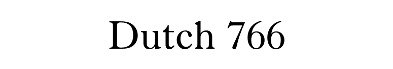 Dutch 766 font preview