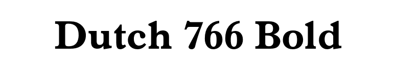 Dutch 766 Bold font preview