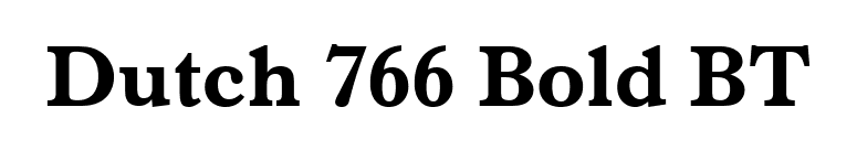 Dutch 766 Bold BT font preview