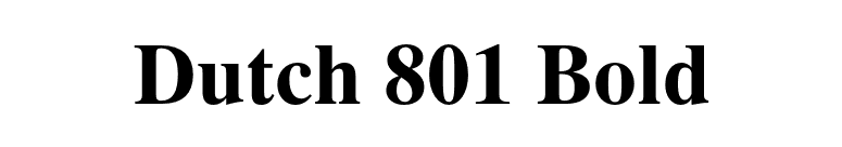 Dutch 801 Bold font preview