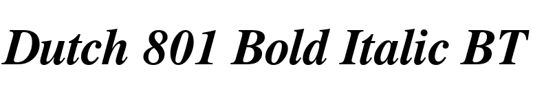 Dutch 801 Bold Italic BT font preview